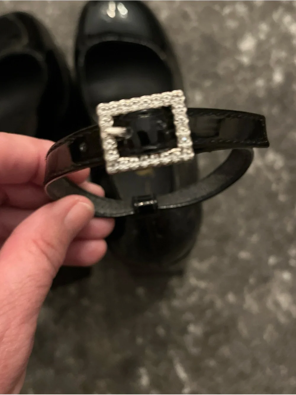 Platform Mary Jane Heels in Black